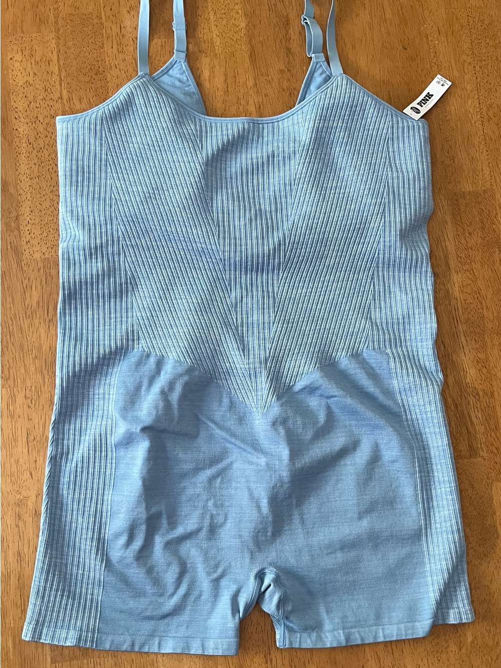 PINK Victoria's Secret Light Blue Athletic Shorts Romper